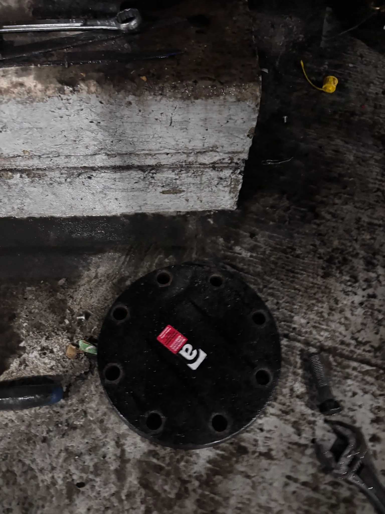 Artex scraping from a concrete ceiling during Elephant & Castle refurbishment